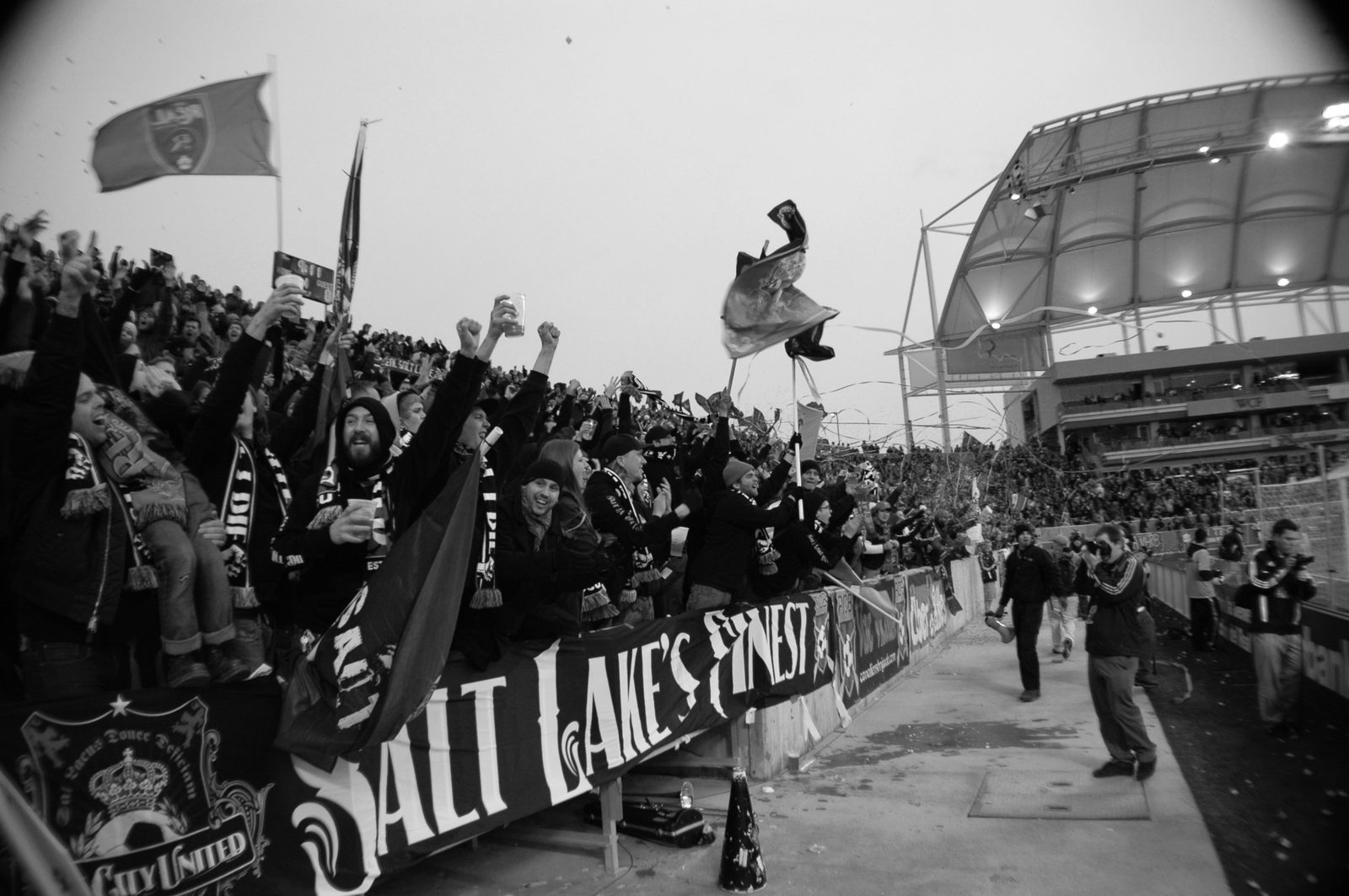 SCU supporters in the south end